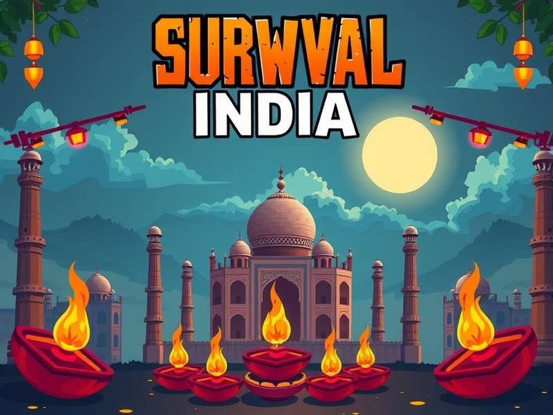 Pixel Survival India Game Banner